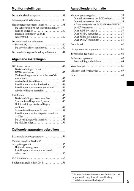 Sony XAV-W1 Car Radio OWNER'S MANUAL Operating Instructions ...