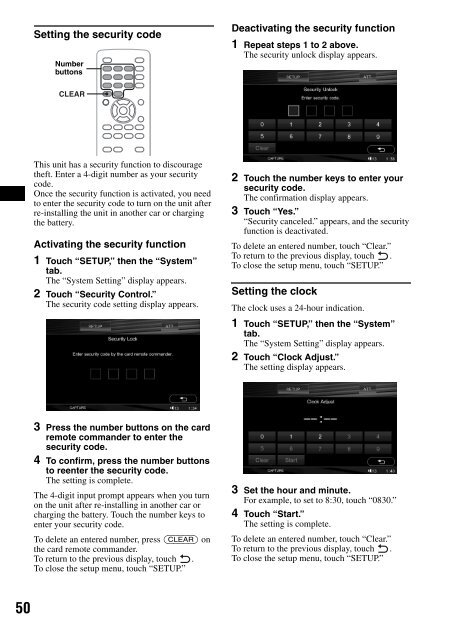 Sony XAV-W1 Car Radio OWNER'S MANUAL Operating Instructions ...