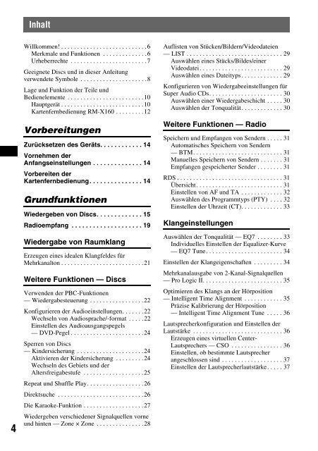 Sony XAV-W1 Car Radio OWNER'S MANUAL Operating Instructions ...