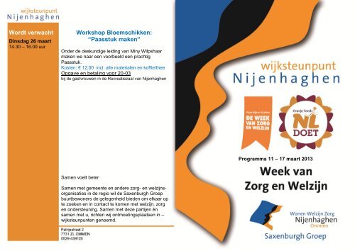 Wordt verwacht Workshop Bloemschikken: “Paasstuk maken”