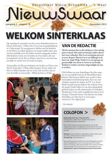 De krant van december 2012 - Nieuw Scheemda