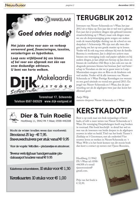 De krant van december 2012 - Nieuw Scheemda