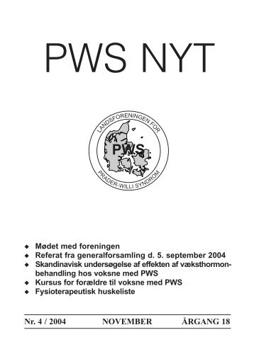 PWS Nyt Nov. 2004 - Prader-Willi Syndrom