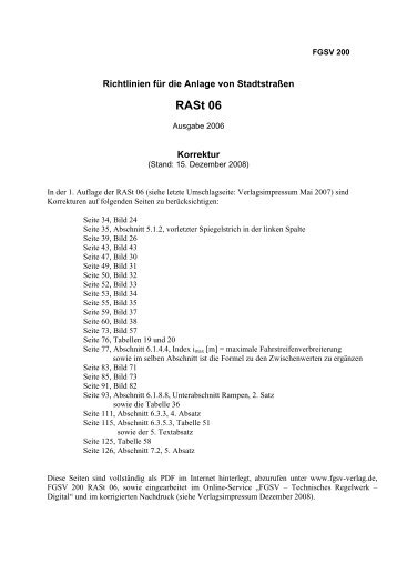 Rast 06 - Korrekturen Dezember 2008 - FGSV Verlag