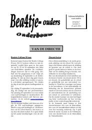 VAN DE DIRECTIE - Beatrix College