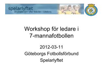 Workshop 7-manna - Spelarlyftet