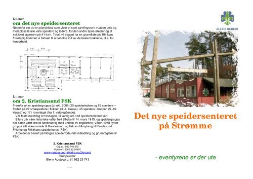 Det nye speidersenteret på Strømme - Randesund Frikirke