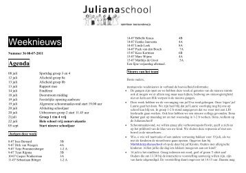 weeknieuws 36 08-07-2011 - Julianaschool