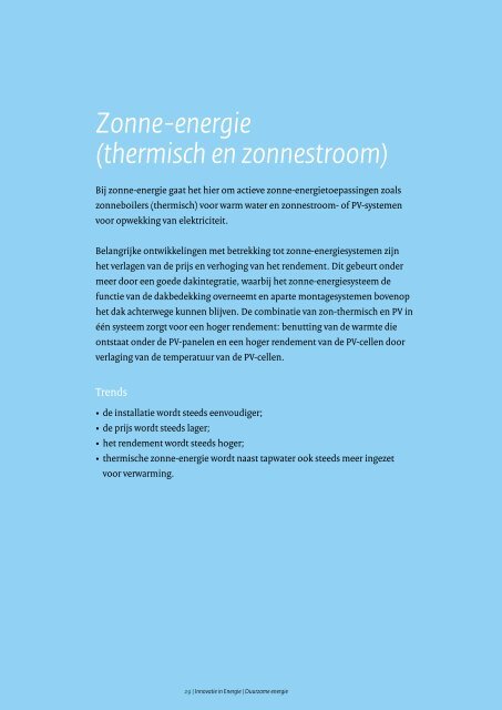 Innovatie in Energie: Overzicht van een aantal innovatieve ...