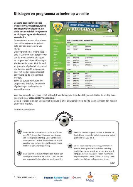 Mei 2013 - vv Kloetinge