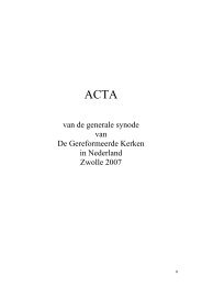 Acta van de Generale Synode te Zwolle 2007 - De Gereformeerde ...