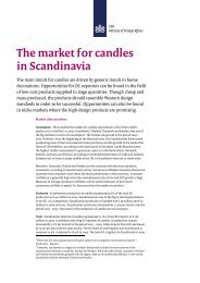 The market for candles in Scandinavia