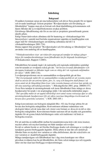 Rovdjursskador & förvaltning av fäbodmiljöer - GävleBorgs ...