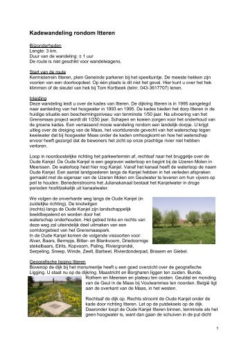 Waterwandeling Itteren - Milieufederatie Limburg