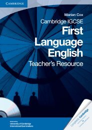 First Language English - Cambridge Education - Cambridge ...