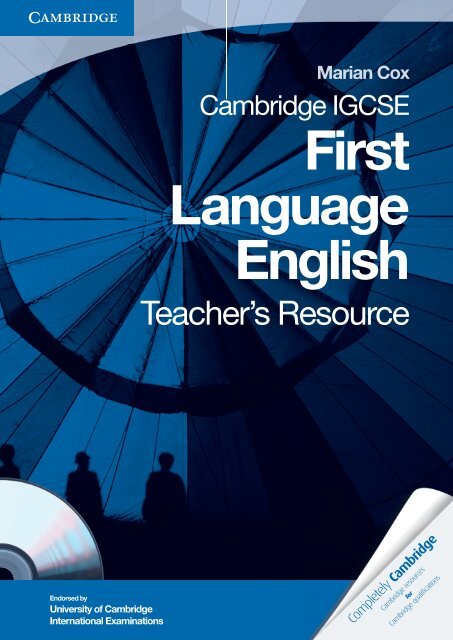 First Language English - Cambridge Education - Cambridge ...