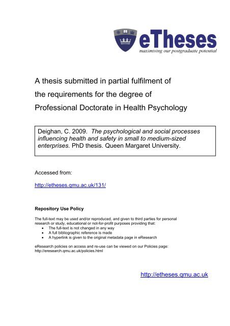 PDF (A thesis submitted in partial fulfilment of the requirements for ...