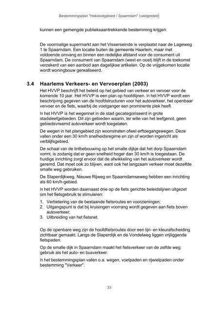 Hekslootgebied / Spaarndam - Gemeente Haarlem