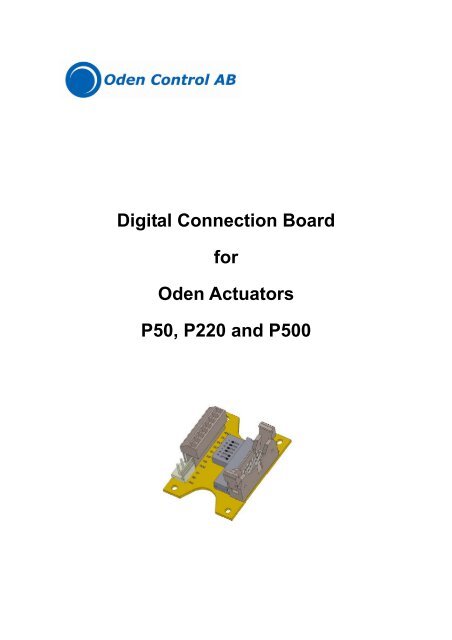 Lathund Digitalkort Oden Control Ab