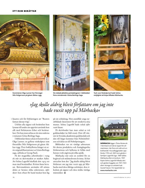 Article for swedish magazine Gods & Gårdar about ... - john werich