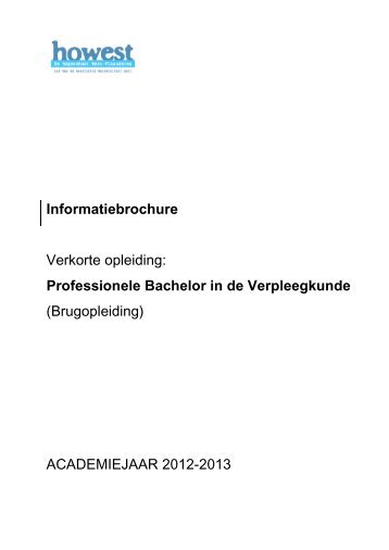 Professionele Bachelor in de Verpleegkunde ... - Howest.be