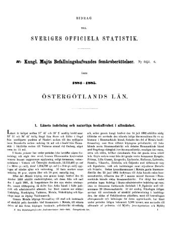 1881-1885 Östergötlands län - Statistiska centralbyrån