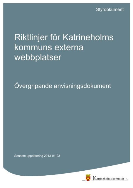 Riktlinjer för Katrineholms kommuns externa webbplatser.pdf