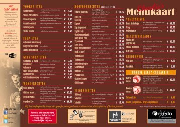 Menukaart - Charlie's Café