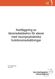 Kartläggning av läromedelsbehov för elever med neuropsykiatriska ...