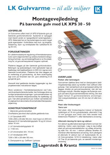 Bærende gulv med LK XPS 30