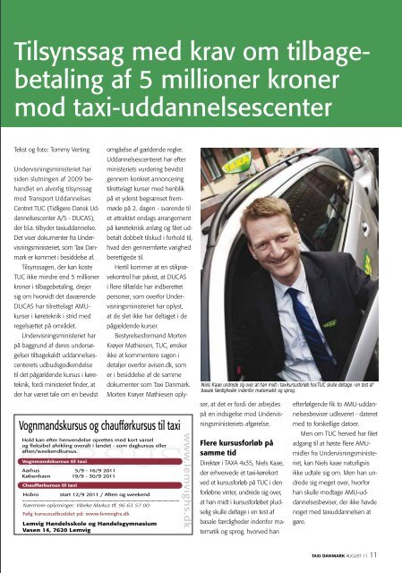 Økonomisk kaos i Taxa Vendsyssel - TaxiDanmark