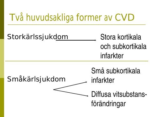 Symtombeskrivning vid subkortikal vaskulär demens - Svenska ...
