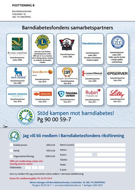 Sticket nr 1/2013 - Barndiabetesfonden