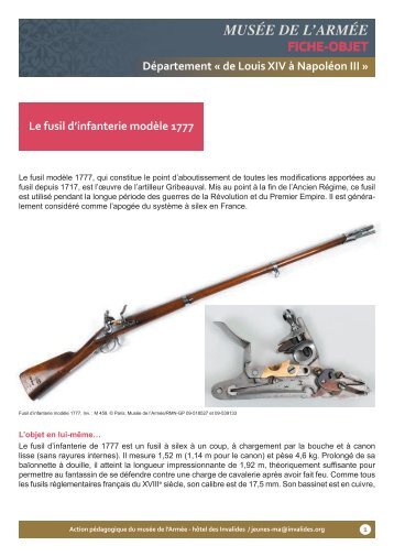 Le fusil d'infanterie modèle 1777 - Musée de l'Armée