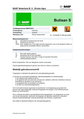 Etiket Butisan S - BASF Agro