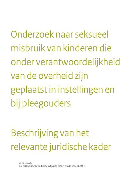 Beschrijving juridische kader - Commissie-Samson