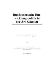 Bundesdeutsche Ent- wicklungspolitik in der Ära ... - Jürgen Bellers