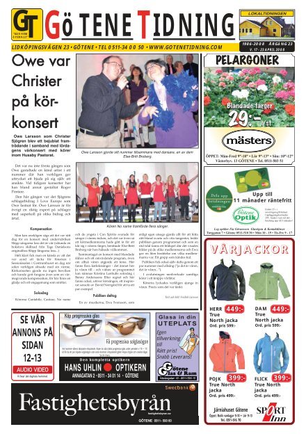 Kalender fr Husaby, Kleva-Sil och Ledsj frsamlingar Mitt bibliotek Medelpunkten. en social mtesplats fr seniorer och frivilliga. Foto Taina Ahola Vlkomna till ldreveckan Hgsby Kommun 2011 TILLSAMMANS. Medlemsblad. 10: Varfr inte ringa Sveriges strsta mklare? Oliver