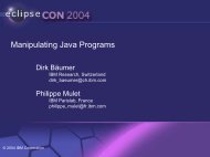 Manipulating Java Programs - EclipseCon
