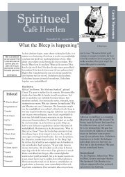 Nieuwsbrief 20 - Spiritueel Cafe Heerlen