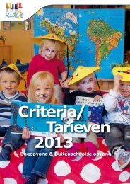 Criteria/Tarieven 2013 - Kids2b