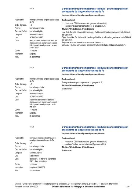 Programme 2006-2007 - SCRIPT