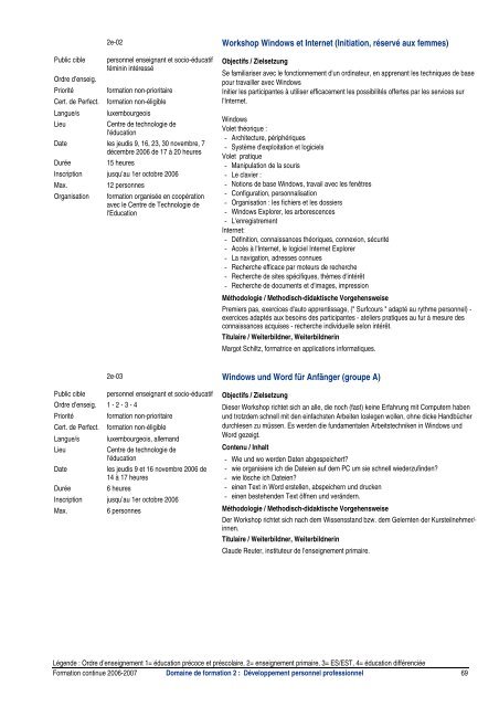 Programme 2006-2007 - SCRIPT