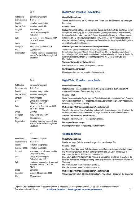 Programme 2006-2007 - SCRIPT