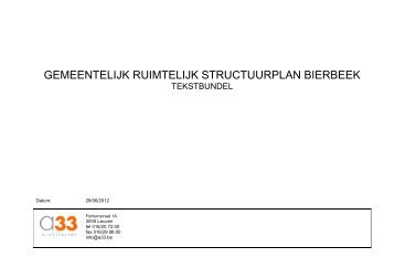 gemeentelijk ruimtelijk structuurplan bierbeek - Bewegingsschool?