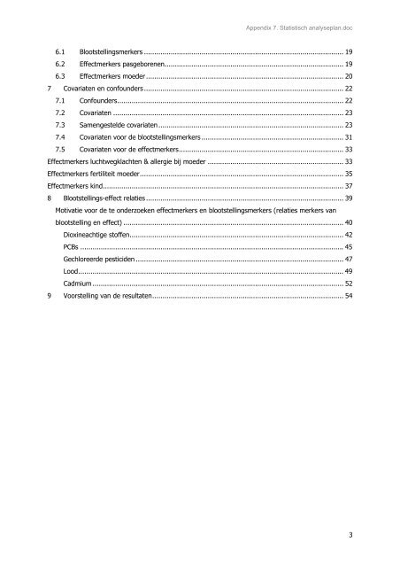 Statistisch analyseplan.pdf - Steunpunt Milieu en Gezondheid