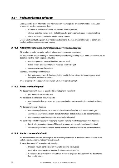 NAVMAN 2 kW Radar Installation Manual