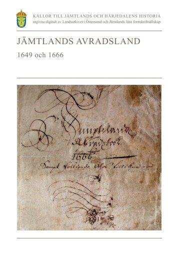 Jämtlands avradsland 1649 och 1666 - Riksarkivet