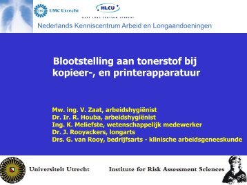 Blootstelling aan tonerstof bij kopieer-, en printerapparatuur