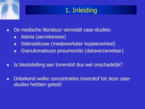 Blootstelling aan tonerstof bij kopieer-, en printerapparatuur